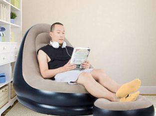 Comfortable inflatable leisure sofa & footstool